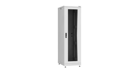 Напольный шкаф PRACTICAL, 19", 42U, стеклянная дверь, Ш600хВ2010хГ800мм, в разобранном виде, серый-0