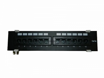 Патч-панель настенная MINI, UTP, 10, 12 портов RJ45, cat.5е, 1U, Dual Type, L