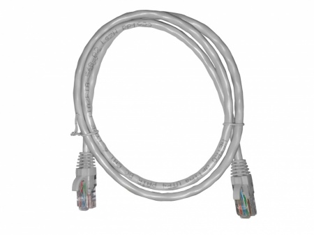Патч-корд UTP4 cat 5e, 2,0м, BC, LSZH, серый, литой коннектор NETKO Optima-0