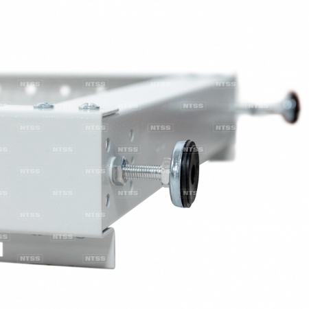 19'' Стойка серверная NTSS универсальная двухрамная 24U 600-1000мм, комплект ножек, RAL 7035-4