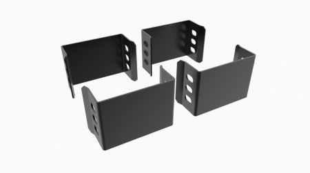 Комплект для скрепления шкафов DANNMAN QT-KIT-RAL9005 серии SXT, ТXQ (4 скобы + 16 винтов), черный-0