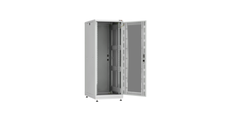 Напольный шкаф PRACTICAL, 19", 33U, стеклянная дверь, Ш600хВ1610хГ800мм, в разобранном виде, серый-1