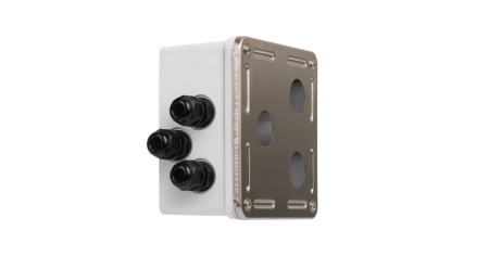 Индустриальный корпус настенной розетки NIKOMAX, 3 порта, IP67, с герметичными вводами, металлик-0