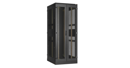 Напольный шкаф Classic 19",42U,перф.двухстворчатые двери,перф.двухуров.стенки,800х2060х1000,RAL9005-0