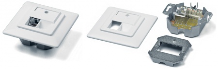 Розетка RJ-45, одинарная, категория 6, внутренняя, экранированная-1