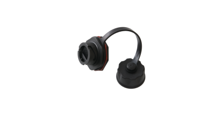 Индустриальный модуль-заглушка NIKOMAX, IP67, с защитной крышкой, чер.-0