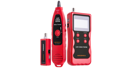 Кабельный тестер NIKOMAX с LCD дисплеем, UTP/STP RJ45/12/11 (BNC/USB) измерение длины и трассировкой-0