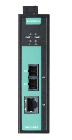 Промышленный медиаконвертер MOXA IMC-21GA-LX-SC-T-1