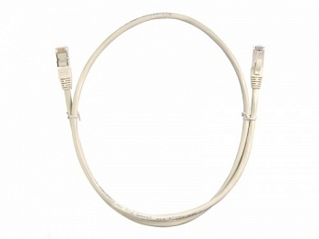 Патч-корд FTP4 cat.6, 1.0м, литой коннектор, серый, Netko CKC
