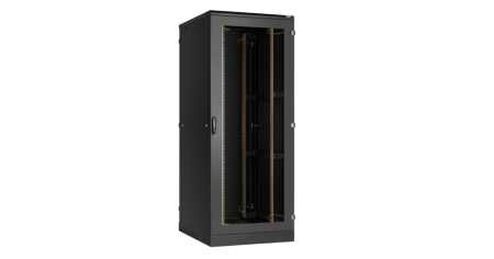 Напольный шкаф Classic 19",42U,стекл.дверь,бок.цельнометалл.стенки и зад.дверь,800х2060х800,RAL9005-0