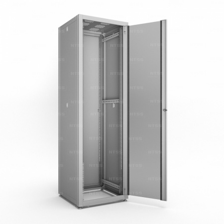 19'' Напольный шкаф NTSS СТАНДАРТ 47U 600х800 мм, передняя дверь стекло, задняя металл, RAL 7035-2