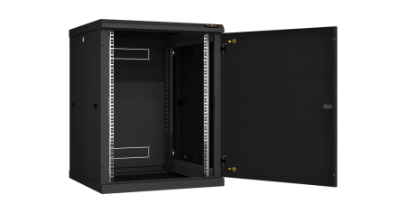 Настенный разборный шкаф Classic 19",15U,металл.дверь,600х770х600мм,2 пары монтажных направл,RAL9004-1