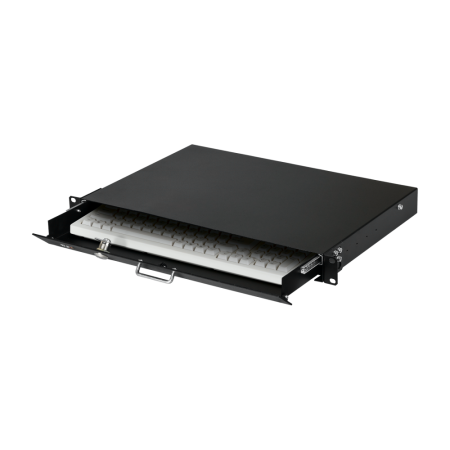Полка под клавиатуру выдвижная TLK, 19", 1U, Ш432хГ300мм, RAL 9005-1