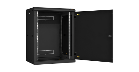 Настенный разборный шкаф Classic 19",15U,металл.дверь,600х770х450мм,2 пары монтажных направл,RAL9004-1