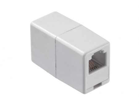 Соединительный модуль RJ11(6p4c) на RJ11 / белый, Netko-0