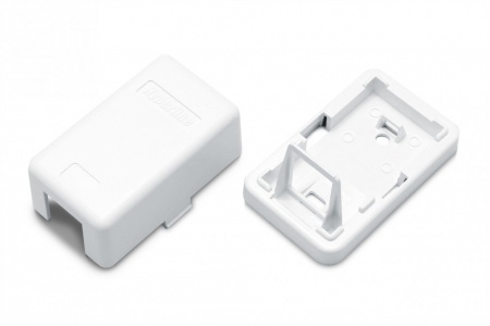 Корпус настенной розетки для установки 1-ой вставки типа Keystone Jack, белый-0
