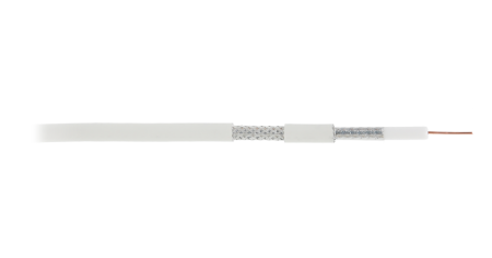 Кабель NETLAN коаксиальный, RG-6, CCS, внутренний, PVC нг(A), белый, 305м-0