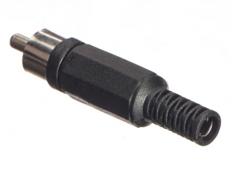 Штекер RCA черный, NETKO Optima-1