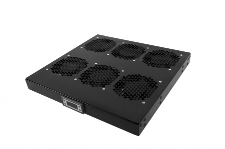 Модуль вентиляторный 19" 6 вентилятора, контроллер, черный (RAL 9005)-0