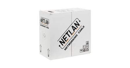 Кабель NETLAN U/UTP 4 пары, Кат.5e, PE до -40C, черный, 305м-1