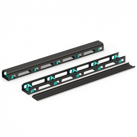 Вертикальный кабельный организатор DANNMAN CO-18U-VP-RAL9005 плоский, 18U, черный-0