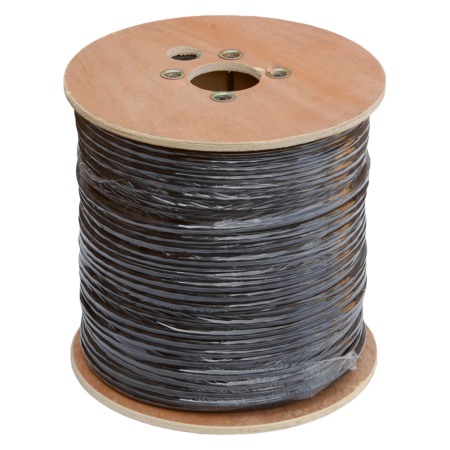 Кабель NETLAN коаксиальный, RG-11, CCS, внешний, PE до -40C, черный, 305м-1