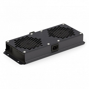 Модуль вентиляторный DANNMAN TFAN-2FR-RAL9005, 2 вентилятора, без кабеля питания, черный