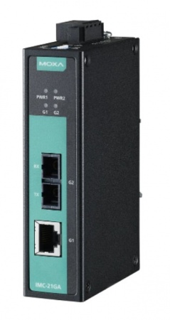 Промышленный медиаконвертер MOXA IMC-21GA-LX-SC-T-0