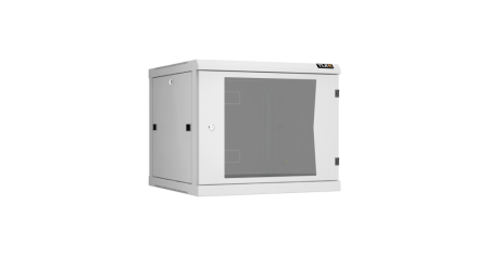 Настенный разборный шкаф Classic 19",9U,стекл.дверь,600х503х600мм,2 пары монтажных направл,RAL 7035-0