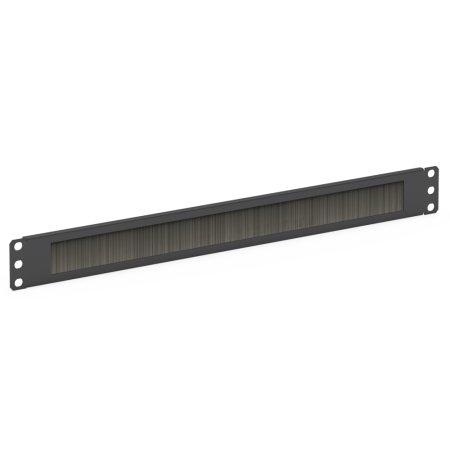 Панель 19 дюймов DANNMAN PWB-1U-RAL9005, с щеточным кабельным вводом, 1U, черная-0