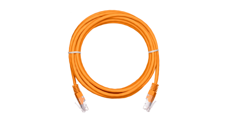 Коммутационный шнур NETLAN U/UTP 4 пары, Кат.5е, PVC нг(B), оранжевый, 2м.-0