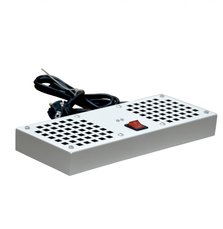 Вентиляторный модуль на 2 элемента потолочный без термостата для настенных и напольных шкафовRAL9005-0