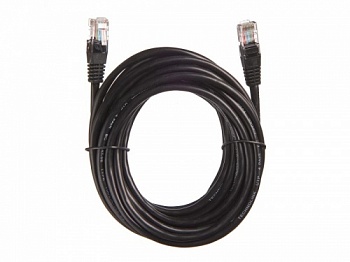 57010 Патч-корд Technolink UTP4 cat 5e, 5,0м, ВС, LSZH, черный, литой коннектор