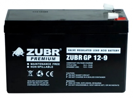 Аккумуляторная батарея ZUBR (9 Ah) , 12 V GP12-9(ZUBR)-0