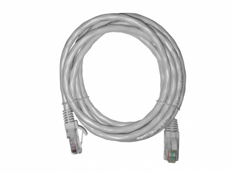 Патч-корд UTP4 rj45-rj45, cat.6, 2.0м, BC, LSZH, серый, литой коннектор NETKO Optima-0