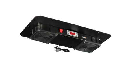 Вентиляторный блок TLK для настенн.шк.TWM,2 вент,пластик,фильтр,терморегул.датчик,без шн.пит.RAL9005-0