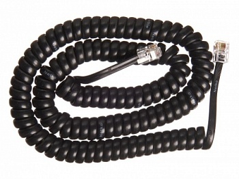 Шнур телефонный витой (4р4с) 4,5 метра  черный, NETKO Optima