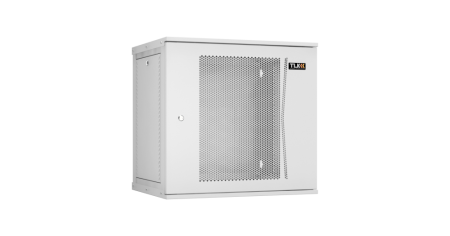 Настенный разборный шкаф Lite 19",12U,перфор.дверь,600х569х450мм,1 пара монтажных направл,RAL 7035-0