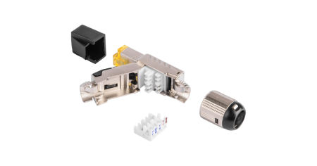 Коннектор RJ45 NIKOMAX, Кат.8, самозажимной, полный экран, металлик-2