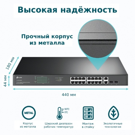 Коммутатор TP-Link TL-SG1218MP-2