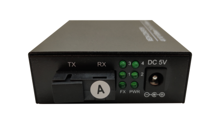 Медиаконвертер GIGALINK GL-MC-4UTPF-SC1F-18SM-1310-N-0