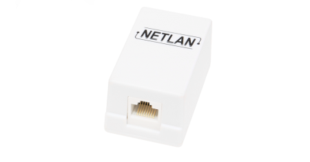Настенная розетка NETLAN, 1 порт, Кат.5e, неэкранированная, белая.-0
