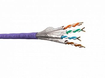 Кабель SFTP4 cat.7, 4 пары, 23 AWG BC, экран., 305м, нг(А)-HF LSZH, фиолетовый; NETKO Expert СКС