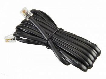 Удлинитель телефонный (6р4с) 5 метров черный NETKO Optima