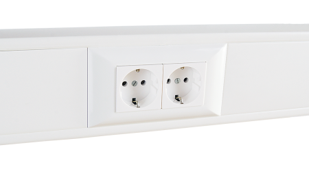 Суппорт с рамкой на 2 поста (45х45) в профиль для кабельных каналов и колонн SPL 100008S-1