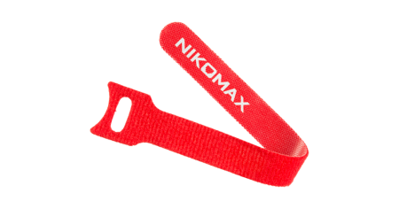 Стяжка-липучка NIKOMAX с мягкой пряжкой, 210х16мм, для пучков до 50мм, зеленая-0