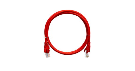 Коммутационный шнур NIKOMAX U/UTP 4 пары, Кат.5е, PVC нг(А), красный, 0,15м-0