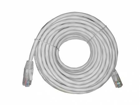 Патч-корд UTP4 rj45-rj45, cat.6, 10.0м, BC, LSZH, серый, литой коннектор NETKO Optima-0