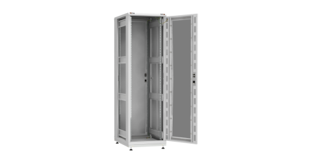 Напольный шкаф PRACTICAL, 19", 42U, перфорированная дверь, Ш600хВ2010хГ800мм, разобранный, серый-1