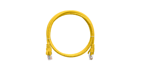 Коммутационный шнур NIKOMAX U/UTP 4 пары, Кат.5е, PVC нг(А), желтый, 0,3м-0
